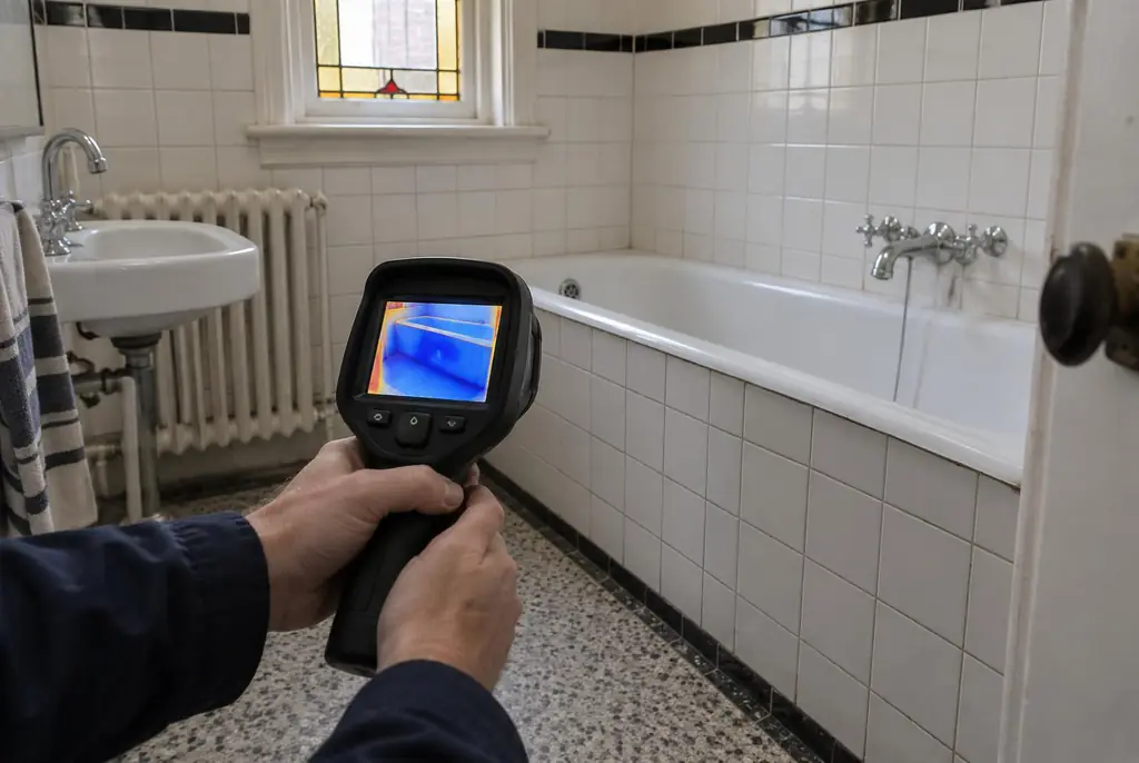 Lekdetectie Bergschenhoek – onderzoek in een badkamer van een oudere woning