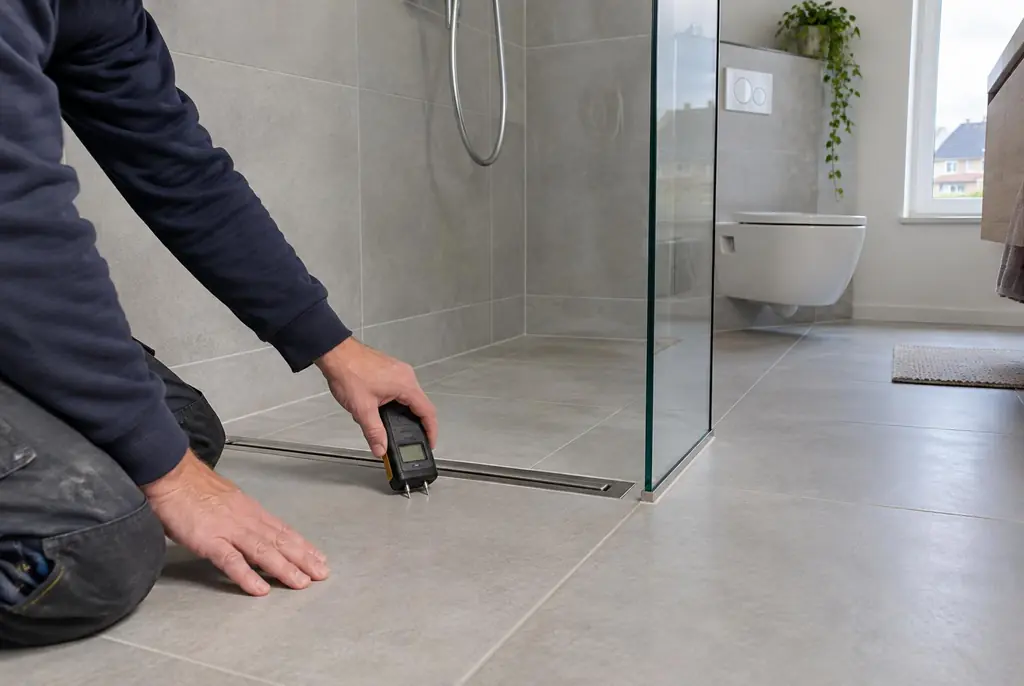 Lekdetectie Bergschenhoek – badkamer in een nieuwbouwwoning