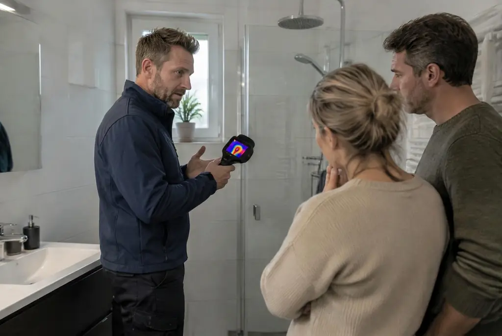 Lekdetectie Bergschenhoek – specialist legt bevindingen uit aan bewoner